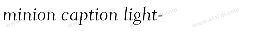 minion caption light字体转换